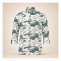 Sage Green Abstract Brush Print Shirt
