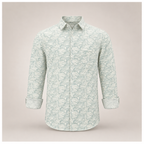 Mint Green Wave Print Shirt