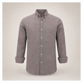 Taupe Blue Stripe Textured Shirt