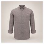 Taupe Blue Stripe Textured Shirt