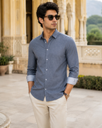 Slate Blue Solid Shirt