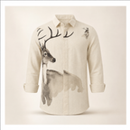 Deer Print Off-White Shirt